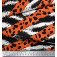 thumbnail image 2 of Soimoi White Heavy Canvas Fabric Leopard & Wild Animal Skin Print Sewing Fabric BTY 58 Inch Wide, 2 of 3