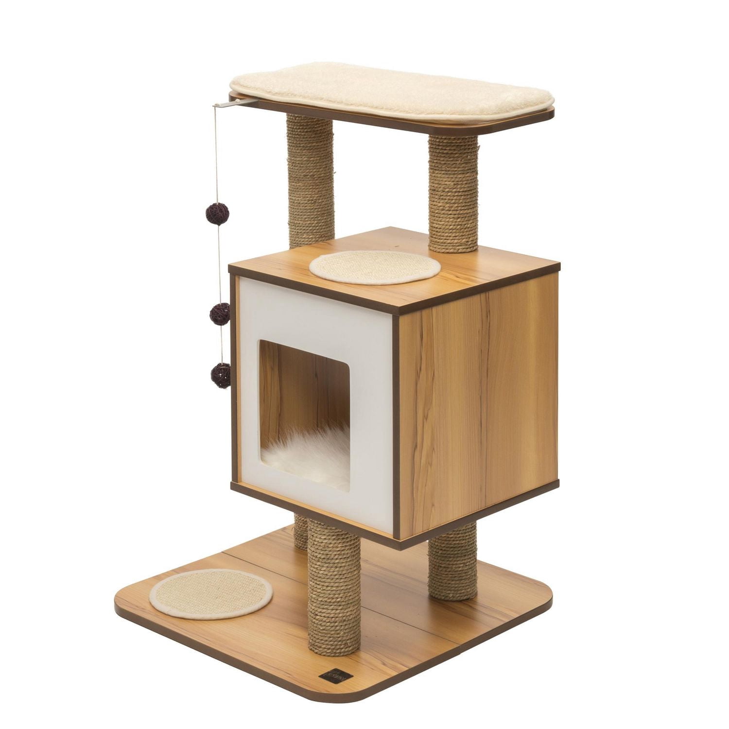 Catit Vesper V-Base Cat Furniture, Walnut