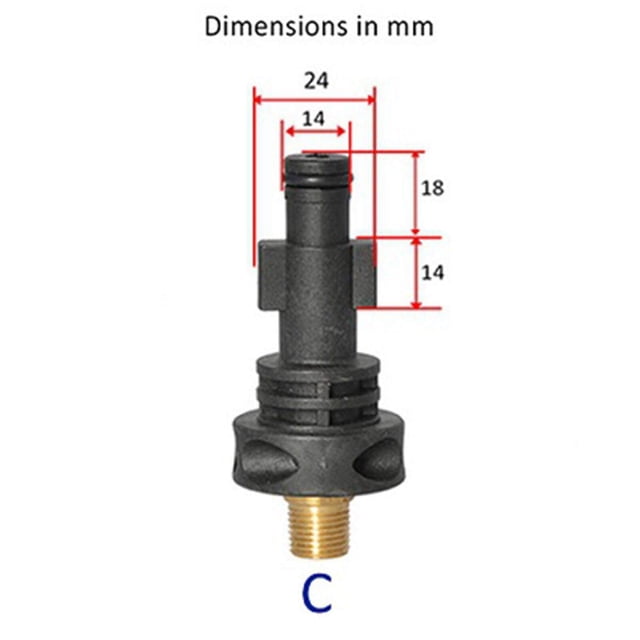 1pc Pressure Washer Adapter Foam Nozzle Adapter Washer Adapter Car Washing Accessories C