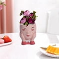 thumbnail image 3 of koolsoo 3x Flower Pot Plant Pot Head flowerpot Figurines Mini Plants, 3 of 9