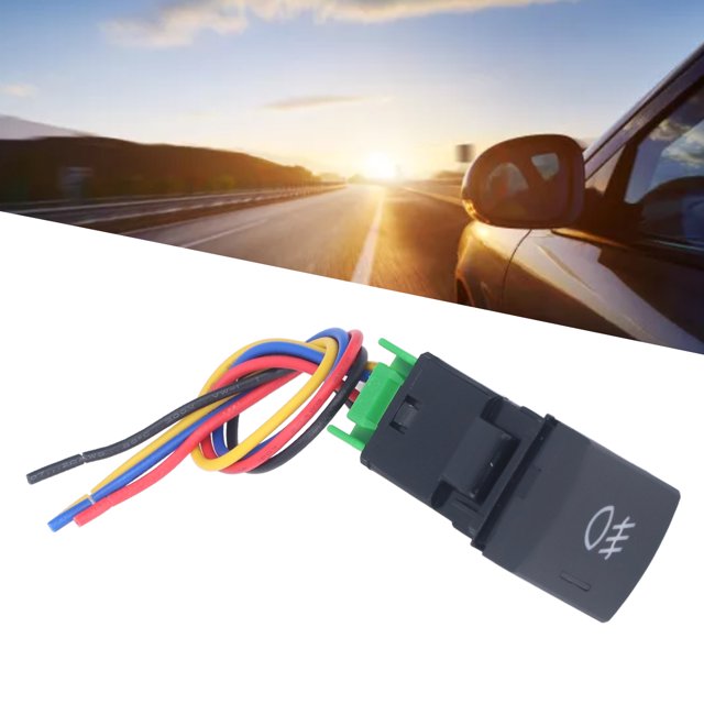 Car Lamp Switch, Wired Labor Saving ABS Fog Lamp Switch High Resistance Reserved Hole For Camry