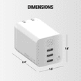 thumbnail image 2 of Chargeur résidentiel Scosche HPD70WT-SP PowerFlux PD70 70 watts USB-CMD triple Power Delivery Blanc, 2 of 7