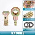 thumbnail image 4 of Unique Bargains 2 Set Car Oil Cooler Screw Ball Head Adapter Turbo Brake Line Bolt Adapter M10x1.5 5mm OD with Washers, 4 of 7