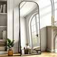 thumbnail image 1 of BEAUTYPEAK 21"x57" Rounded Top Full Length Mirror Floor Mirror,Black, 1 of 9