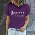 thumbnail image 1 of LSLJS Women's Funny Printed Pattern Casual Fashion Soild Color Short Sleeve Tops Blouse, 1 of 6