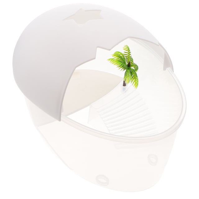 Weiweiguan Réservoir pour Tortues Terrarium d'Alimentation pour Tortues Plateforme de Bain Plateforme de Repos pour Tortues