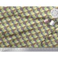 thumbnail image 3 of Soimoi Moss Georgette Fabric Bird,Palm Tree & Sun Nature Decor Fabric Printed Yard 42 Inch Wide, 3 of 3