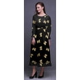 thumbnail image 3 of Bimba Ladies Printed Boho Gypsy Summer Smocked Maxi Long Beach Dress-XX-Large, 3 of 5