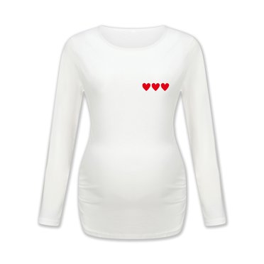 EGNMCR Blouses for Women, Long Sleeve V-Neck Blouses & Shirts Ladies Fashion Solid Color Heart Print Long Sleeve Pregnant Woman Casual Clothe Top Pregnant Women Blouse