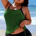 thumbnail image 5 of FAVIPT 2 Piece Tummy Control Swimwear Womens Ruched Tropical Summer Beach Tankini Comfy Drawstring Bathing Suit Green,XXL, 5 of 5