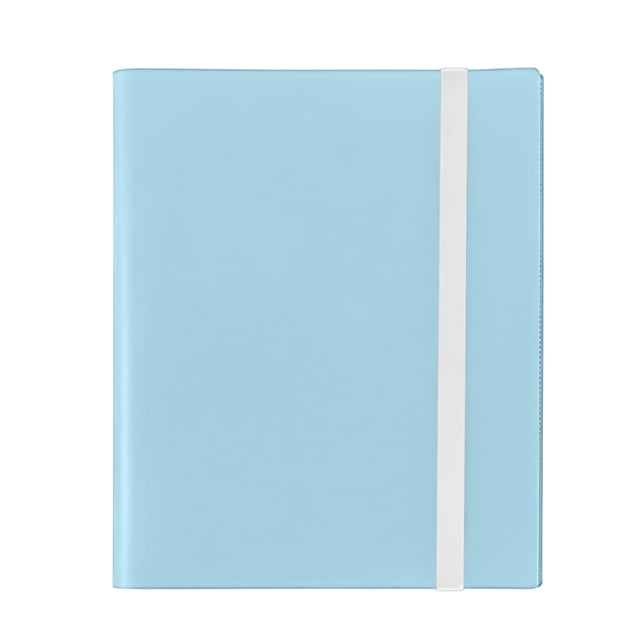 xaoyunyn 9 Pocket Trading Card Binder with 360 Side Loading Pockets and Elastic Strap for Sports Cards MTG and Baseball Protection