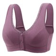 thumbnail image 1 of Timegard Front Closure Bras for Women Button Full Coverage High Support Breathable Comfort Wireless Bras, 1 of 5