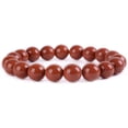 thumbnail image 1 of Natural Red Jasper Gemstone 10mm Round Beads Stretch Bracelet 7" Unisex, 1 of 2