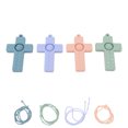 thumbnail image 2 of 4PCS Silicone  For Infant & Baby, Baby   Silicone Teething Relief  Colorful Infant Chew Toy With Lanyard, 2 of 8