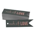 thumbnail image 1 of Inkdotpot Made With Love Text Bottle Tag Real Rose Gold Foil Favor Hang Tags Pack Of 100, 1 of 6