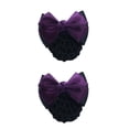 thumbnail image 4 of Decodeary Professional Hair Plate Mesh Pocket Practical Snood Net Elegant And Professional Two Bows-dark purple 2Set, 4 of 6