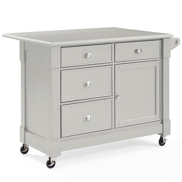 Crosley Chariot de Cuisine à 4 Tiroirs en Gris