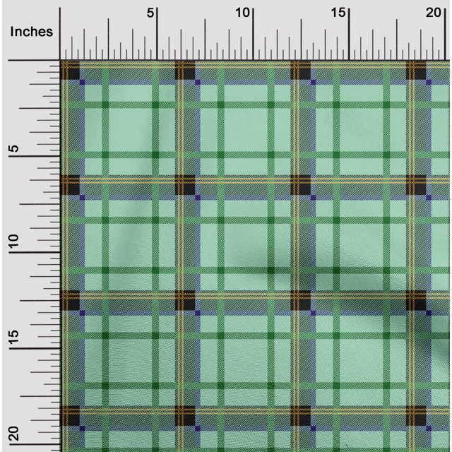 oneOone Viscose Jersey Fabric Tartan Check Print Fabric BTY 60 Inch Wide