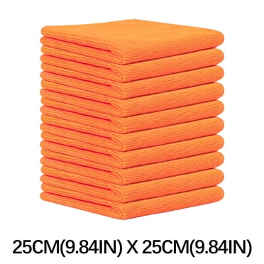 LSLJS 10PCS Microfiber Cleaning Cloth Cleaning Rags Car Cleaning Cloth Multi Functional Cleaning and Water Absorbing Ultra-fine Fiber Dishwashing and Car Cleaning Cloth for Kitchen Use