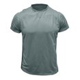 thumbnail image 1 of Penkiiy T-Shirt pour Homme à Manches Courtes, Décontracté, Mode, Col Rond, Chandail, Boutons, Blouse, Gris G, 1 of 1