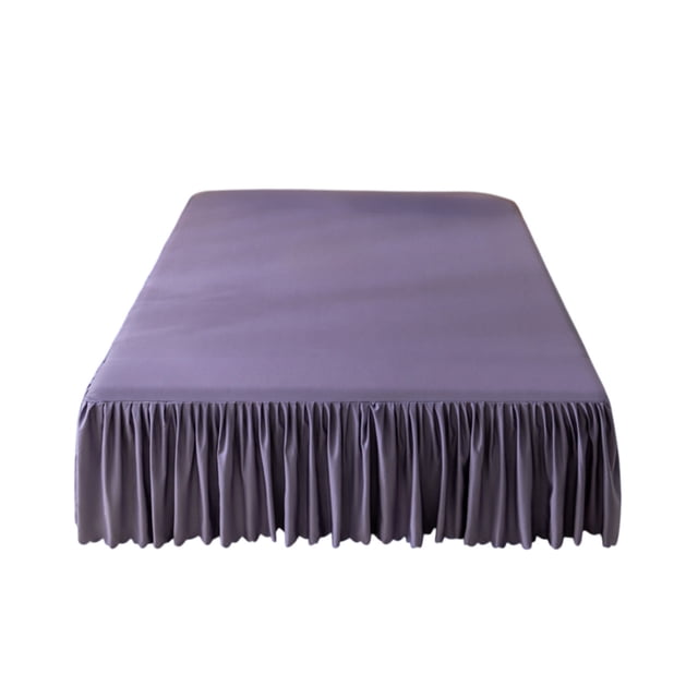 Cotton Bed Sheets Pure Color Bed Skirt Simple Washing Cotton Edge Bedspread Skirt Bed Cap Bedspread Dust-Proof Anti-Skid Protective Cover Fitted Bed Sheets