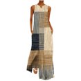 thumbnail image 2 of Robes Soleil pour Femmes 2023 Décontractées Mode Femme Col en V Sans Manches Été Soirée Fête Imprimé Dames Poche Gilet Longue Robe Robes de Soirée pour Femmes Élégantes Chic en Liquidation, 2 of 6