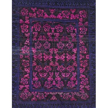 Ahgly Company Indoor Rectangle Abstract Purple Abstract Area Rugs, 5' x 7'