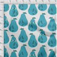 thumbnail image 3 of oneOone Tissu Flex Coton Turquoise Bleu Fruits Matériel de Robe Tissu Imprimé Tissu au Mètre 40 Pouces de Large, 3 of 4