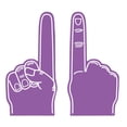 thumbnail image 1 of Purple Foam Hand Glove Sports Fan Cheering Finger Pointing Rally Prop Game Event Enthusiasm Accessory Purple #8684m, 1 of 5