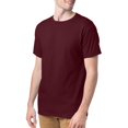 thumbnail image 3 of Hanes T-Shirts à Col Ras du Cou ComfortSoft pour Hommes, Lot de 4, TG, Bordeaux, 3 of 5