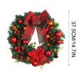 thumbnail image 4 of Couronne de Noël pour Porte d'Entrée Nœud Rouge Couronne Boule de Noël Couronne de Noël Décoration de Noël Décorations pour la Maison Décorations de Noël Intérieures, 4 of 9