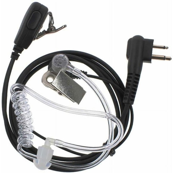 Lttoisl ProComm Motorola Compatible Headset Walkie Talkie with Covert Acoustic Tube Earpiece & PTT Microphone, 2-Pin Radio Communication Accessory for Security & Surveillance