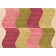 thumbnail image 1 of Ahgly Company Tapis d'Intérieur Lavables en Machine Rectangle Transitionnel Orange Jaune, 7' x 10', 1 of 7