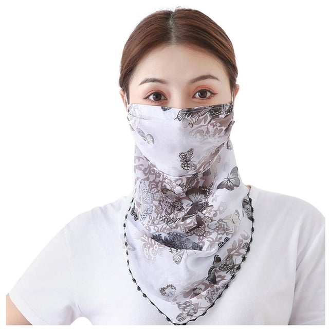 Mask Women Sun Protection Print Scarf Dustproof Neck Scarf Masks Face Mask