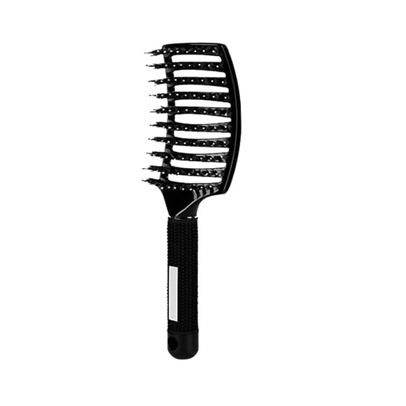 Baohd Hair Brush Nylon Bristle Scalp Massage Detangle Hairdressing Tool Home Hair Drying Salon, Black