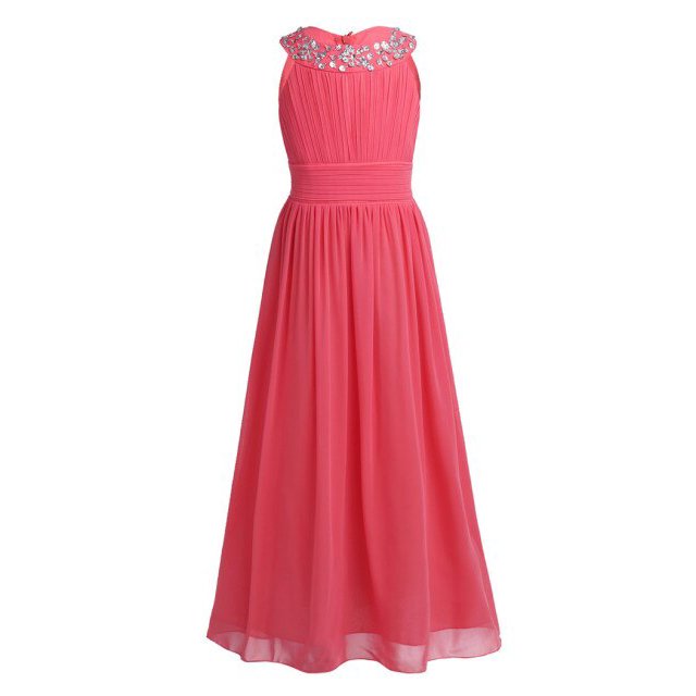AAMILIFE Robe Fille Brodée Fleur Formelle Fête Robe de Bal Bal Princesse Demoiselle d'Honneur Robe de Mariage