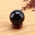 thumbnail image 4 of Black Glass Sphere,Hot Asian Rare Natural Black Quartz Glass Ball Glass Ballwith Stand Base User-Friendly Design, 4 of 8