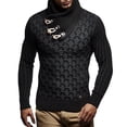 thumbnail image 1 of Qertyioot Pull à Col Châle pour Hommes, Pull Décontracté Slim à Boutons Texturé, 1 of 6