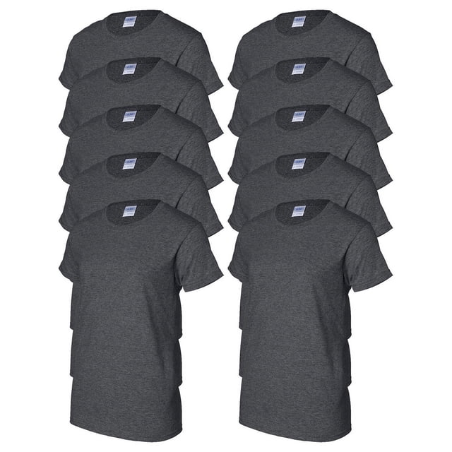 Gildan T-Shirt Sans Coutures Prélavé pour Femmes, Lot de 10