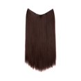 thumbnail image 2 of Hair Extensions Secret Hidden Wire In Real Long Thick Straight Curly Headband For Women,Brown Pullover Toupee, 2 of 3