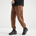 thumbnail image 1 of Men's Casual Polyester Drawstring Elastic Waist Zipper Pocket Pants for Outdoor Leisure, 1 of 9