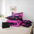 thumbnail image 3 of Erosebridal Ensemble de Literie Rose Vif Éclair Format Grand Lit, Ensemble de Lit Nature Tonnerre, Literie Moderne Néon Lumineuse Réversible Format Grand Lit, Microfibre Décor de Chambre, 7 Pcs, 3 of 5