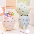 thumbnail image 1 of PP Kids Egg Shape Pen Holder Portable PP Plastic Cartoon Large Capacity Wide Mouth Ruler Rubber Glue Container Birthday Gift Green, 1 of 9