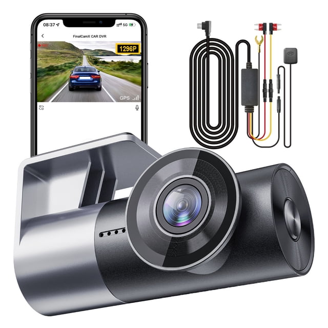 Kbndieu Dash Cam Dash Cam with Wifi 1296P Fhd Car Driving Recorder 24H Parking Monitoring/Hd Nightc Vision/G Sensor/Loop Recording/Motion Detection/170 Wide Angle/Hdr and Gps Car Accessories
