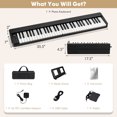 thumbnail image 3 of Gymax Clavier de Piano Pliant à 61 Touches, Piano Électrique Portable avec Touches Pleine Grandeur, Support de Musique, 3 of 10
