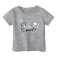 thumbnail image 1 of Chandail Court de Danse 2t Chandails à Manches Longues Filles Garçon et Fille Mode Décontractée Imprimé Col Rond Ample T-Shirt à Manches Courtes Haut, 1 of 4