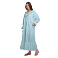 thumbnail image 4 of Moomaya Robe de Nuit à Manches Courtes pour Femmes en Coton, Ligne A, Maxi, Tenue de Nuit, 4 of 5