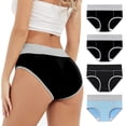 thumbnail image 2 of Timegard Culottes pour Femmes 4 Pcs Grande Taille Taille Mi-Haute Confortables Invisibles Culottes Respirantes Culottes Menstruelles, 2 of 7