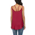 thumbnail image 4 of LUXUR Femmes Débardeurs Sans Manches Été Top Col Pull Casual Camisole Coeur Imprimé Cami Vin Rouge XXL, 4 of 4