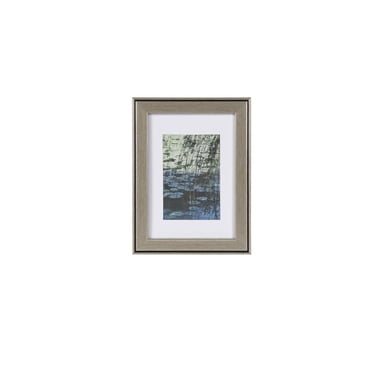 DesignOvation Aubree 5" x 7" Matted to 3.5" x 5" Silver Picture Frame